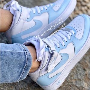 Nike Air Force 1 custom mids blue